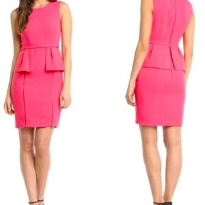 BCBG Pink Peplum Dress